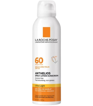 La Roche Posay Anthelios Lotion Spray Sunscreen SPF 60 - Best Drugstore Sunscreen To Wear Over Makeup