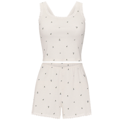 Victoria's Secret Cotton Shadow Stripe Cropped Tank & Shorts Set